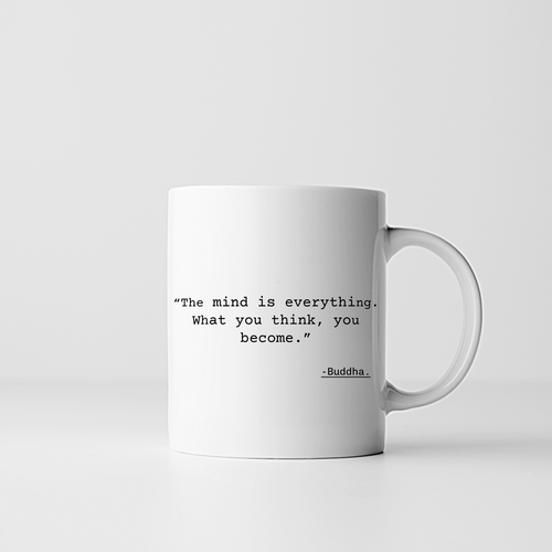 White positive thinking Mug